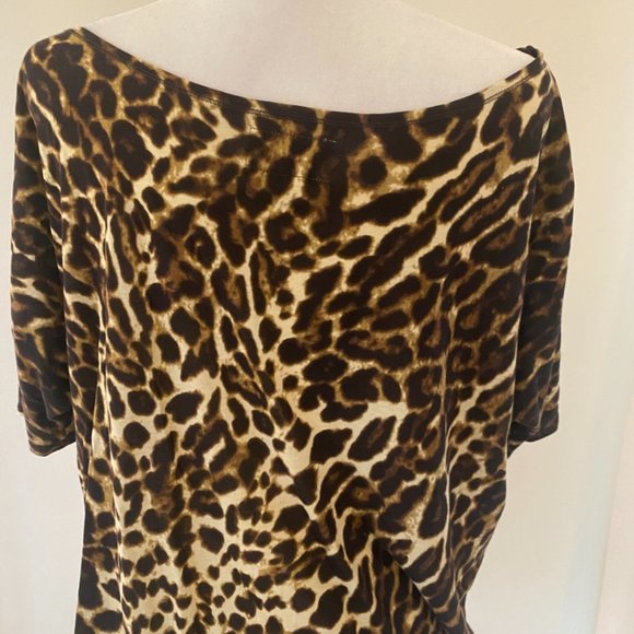 DENIM & SUPPLY RALPH LAUREN Cheetah Print Slightly Cropped Blouse - Picture 3 of 4